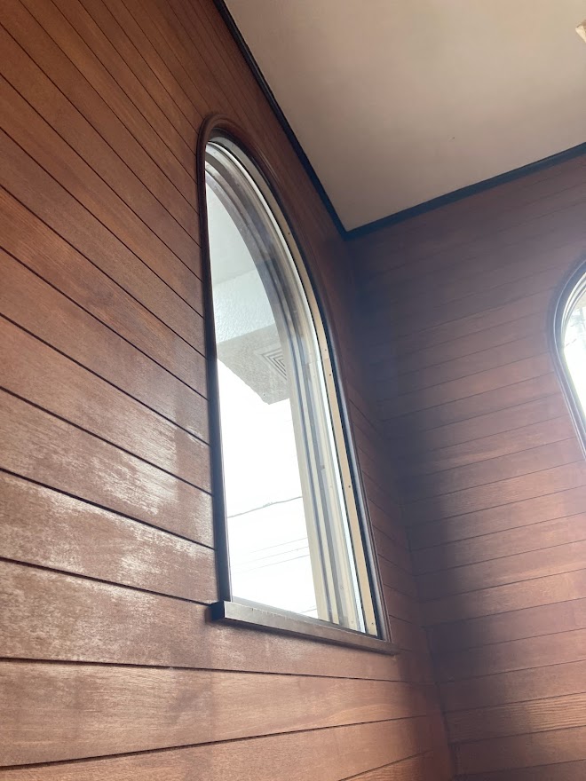 F様邸アーチ型FIX窓補修 設置工事 | YKKAP（MADOショップ）窓・サッシ 