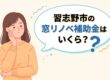 「習志野市の窓リノベ補助金はいくら?」という文字と疑問符が入った吹き出しと、悩む女性のイラストが描かれたアイキャッチ画像。