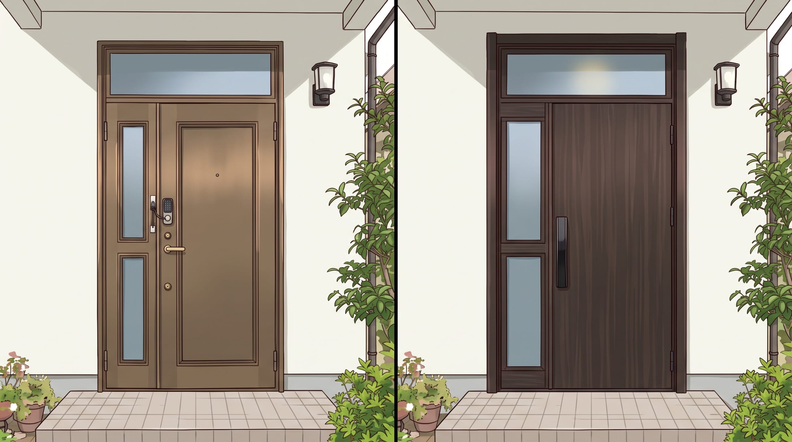 before-after-entrance-door